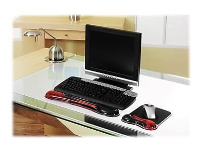 Alt View 4. Kensington - Duo Gel Wrist Rest, Black/Red (62398) - Black.