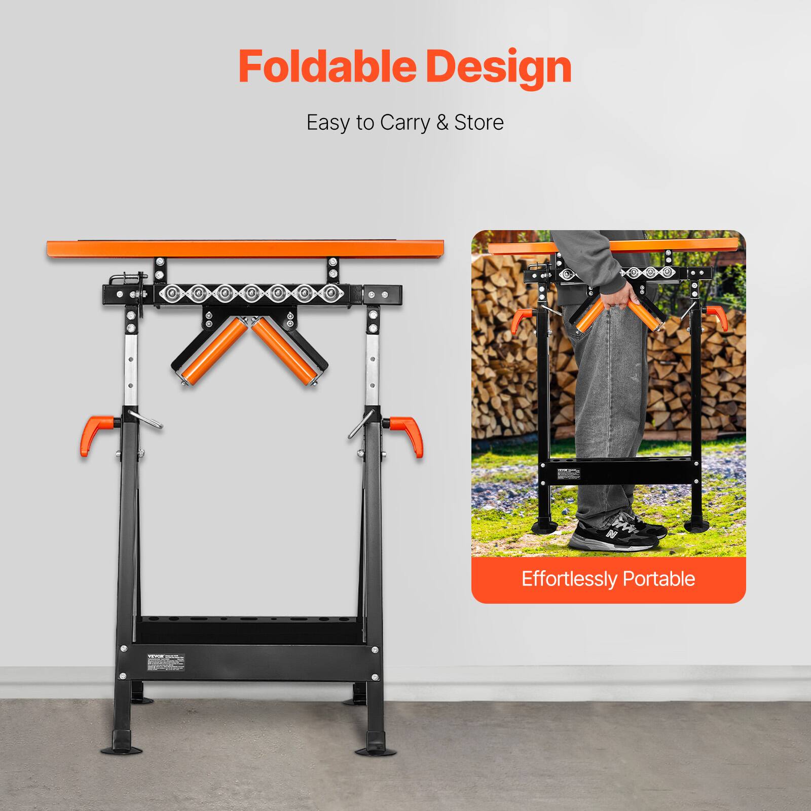 Foldable Design  
Easy to Carry & Store  

Effortlessly Portable