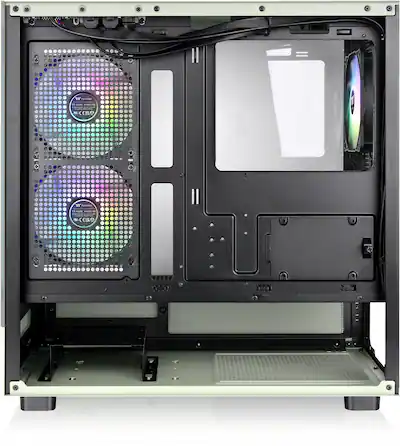 Thermaltake View 270 Plus TG ARGB Mid Tower E-ATX PC Case Matcha Green