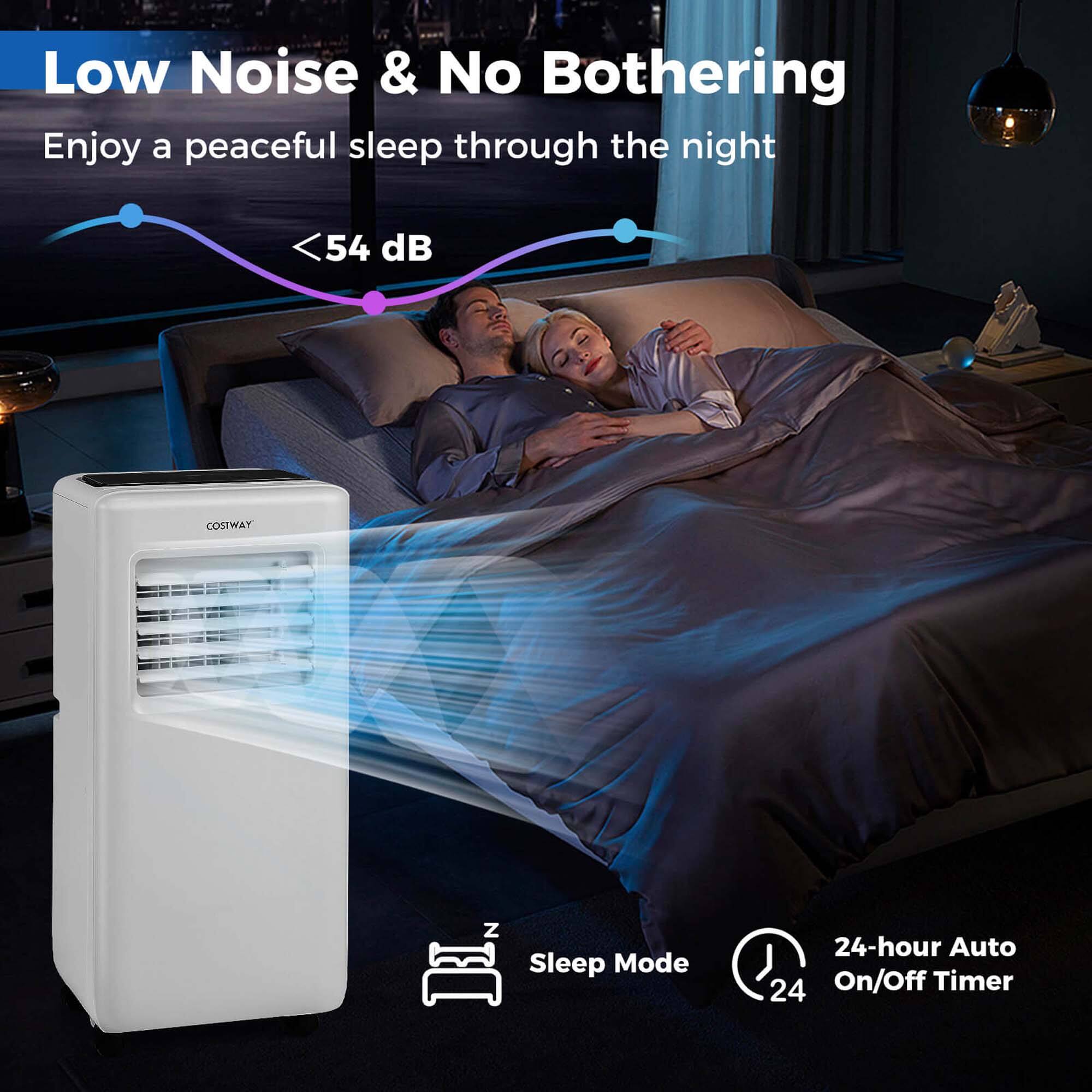 Low Noise & No Bothering: Enjoy a peaceful sleep through the night with a noise level of 54 dB or less. The Costway sleep mode and 24-hour auto timer ensure a comfortable and undisturbed rest.