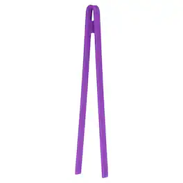 Unique Bargains - 1pc 11.4" Silicone Toast Tongs, Heat-Resistant Kitchen Utensil for Toaster, Salad, BBQ & Bacon - Purple