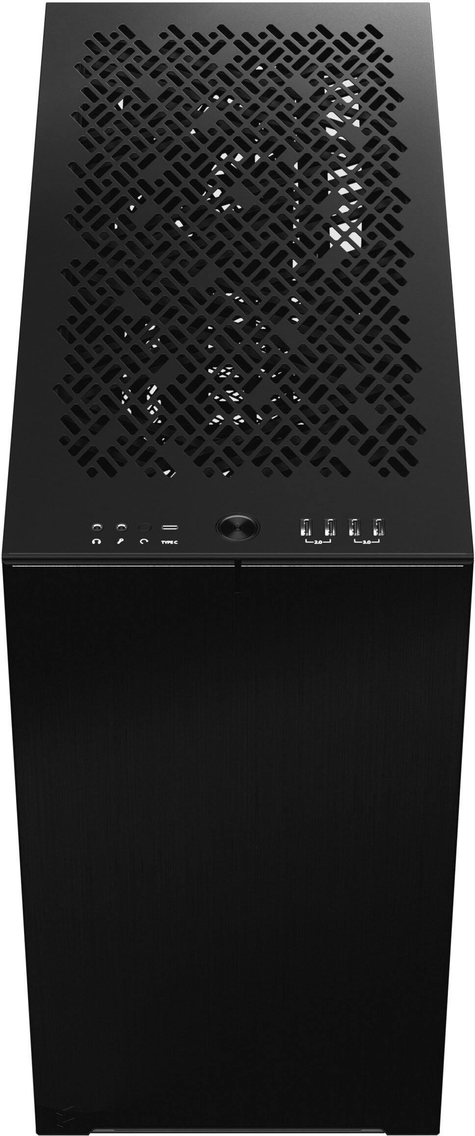 Alt View 13. Fractal Design - Fractal Design Define 7 Black Brushed Aluminum/Steel E-ATX Silent Modular Mid Tower PC Case - Black.