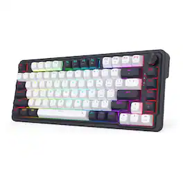 REDRAGON - K673 HE Wired Hall-Effect Rapid Trigger Magnetic Gaming Keyboard - White&Black