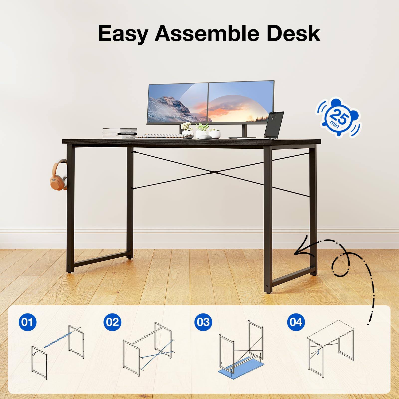 Easy Assemble Desk  
25 min  

01  
02  
03  
04