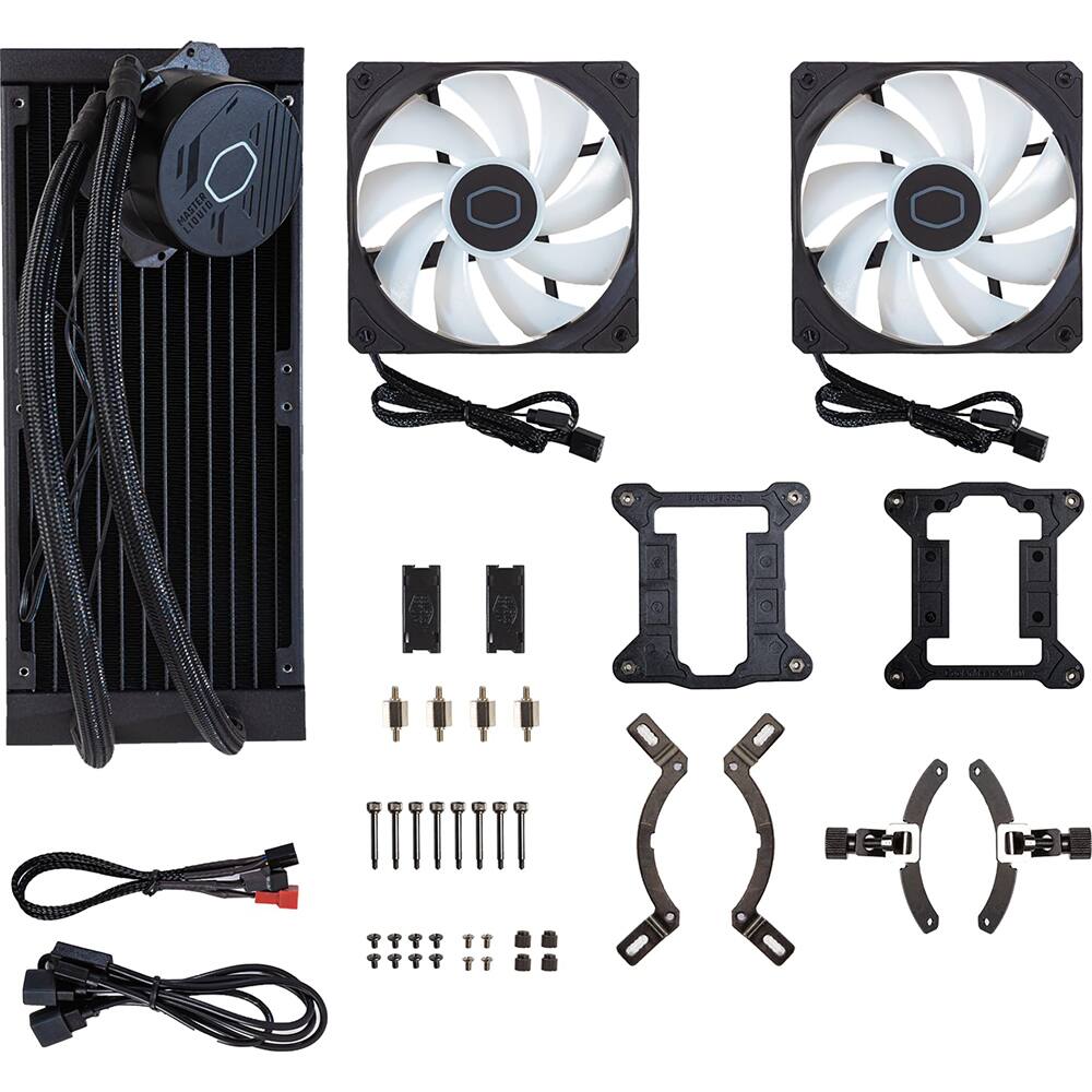 Alt View 4. Cooler Master - MasterLiquid 360L Core ARGB CPU Liquid Cooler Computer Fan MLW-D36M-A18PZ-R1 - Black.