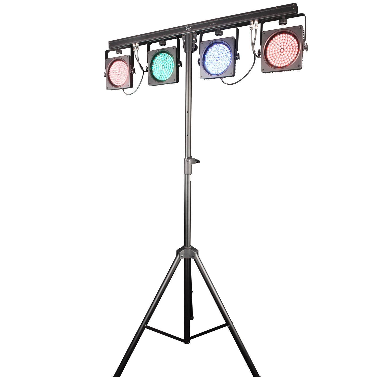 Alt View 10. CHAUVET DJ - CHAUVET DJ 4BAR USB DMX LED Wash Light System w/Tripod, Travel Bags & Footswitch - Black.