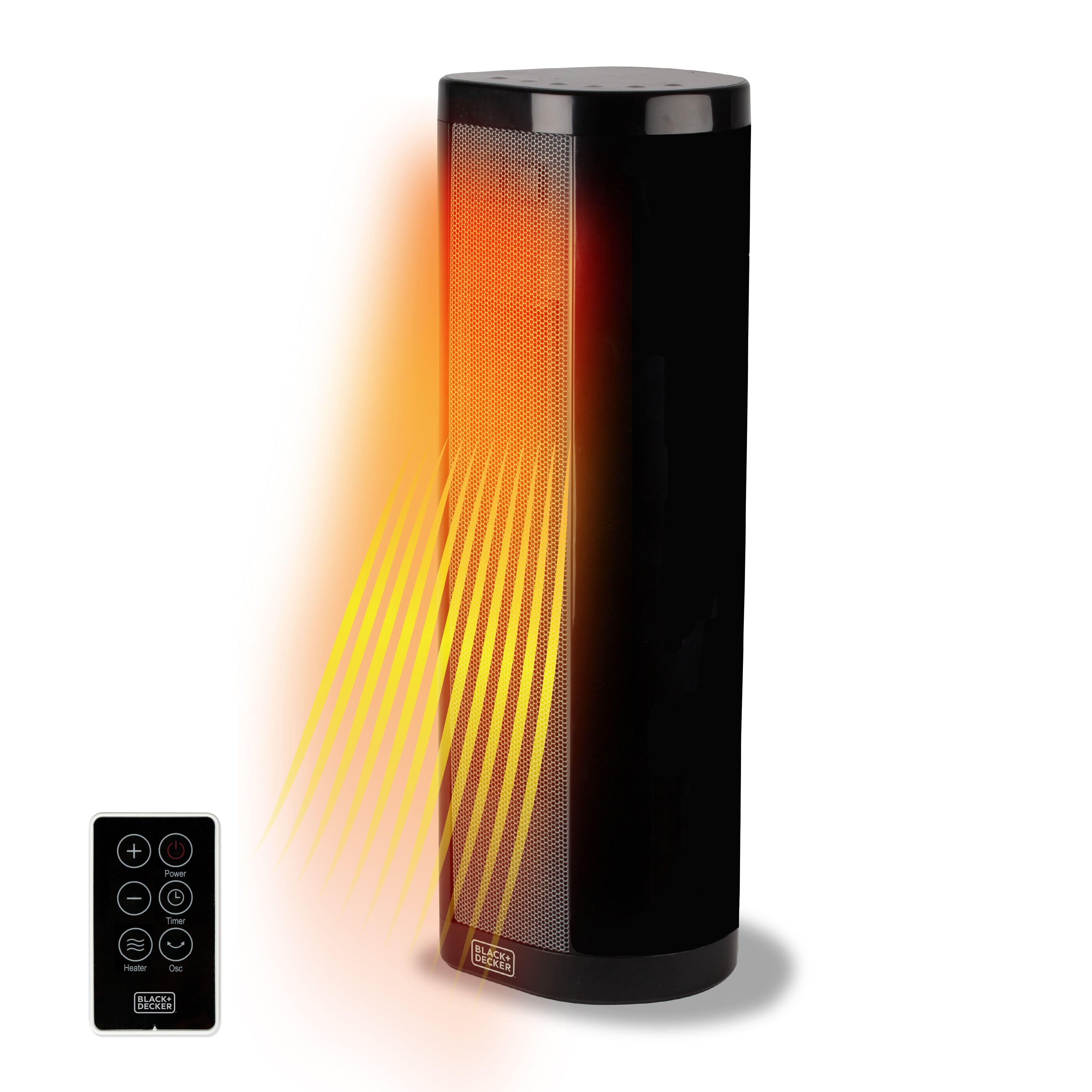 Black+Decker - Ceramic Space Heater - Black
