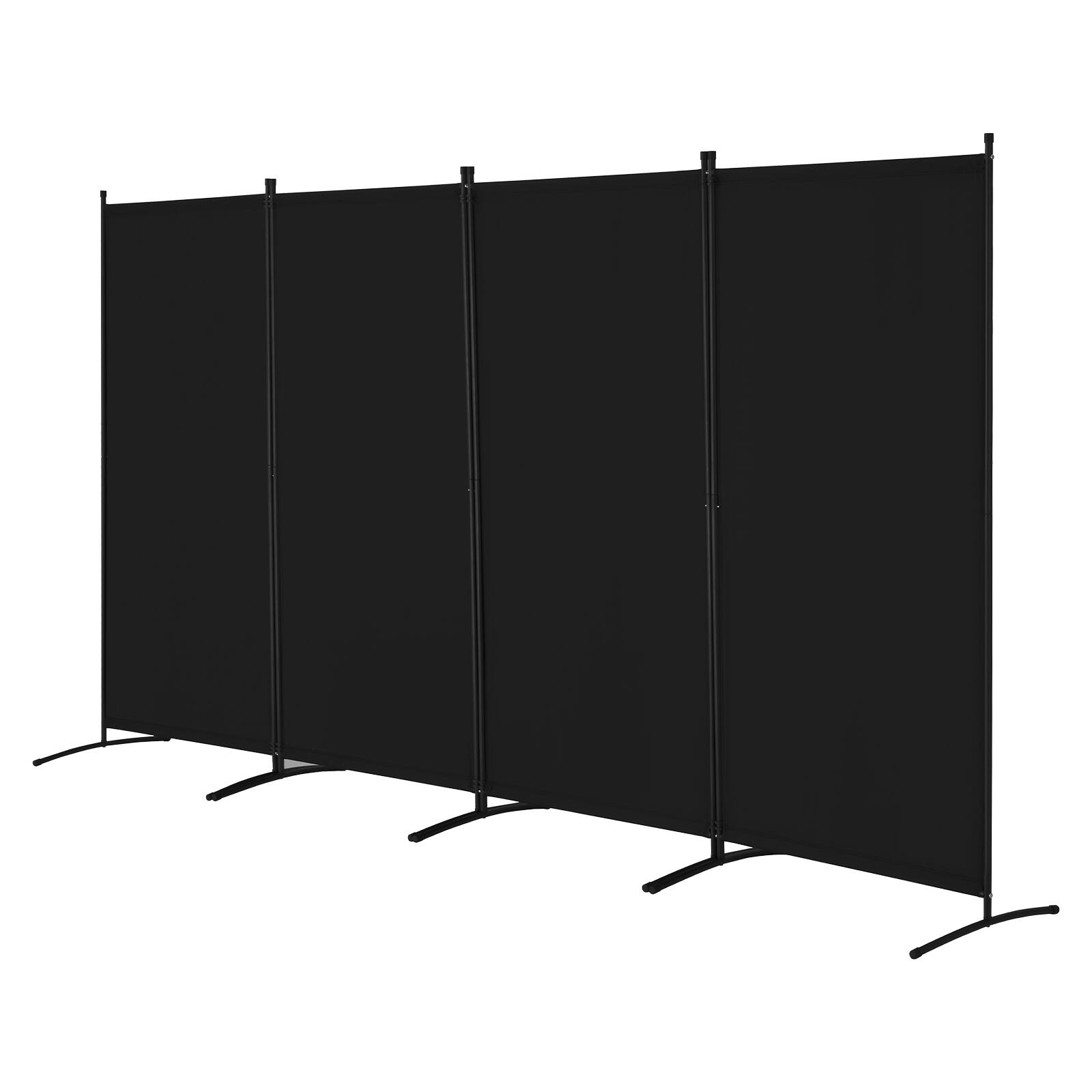 Alt View 5. VEVOR - Room Divider, 4 Panel Room Divider, Folding Privacy Screen and Portable Partition Divider for Room Separation - Black.