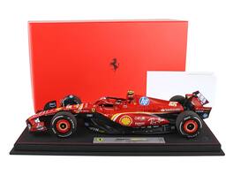Ferrari SF-24 #55 Carlos Sainz 3rd Place Formula One F1 "Monaco GP" (2024) Limited Edition 1/18 Diecast Model Car by BBR