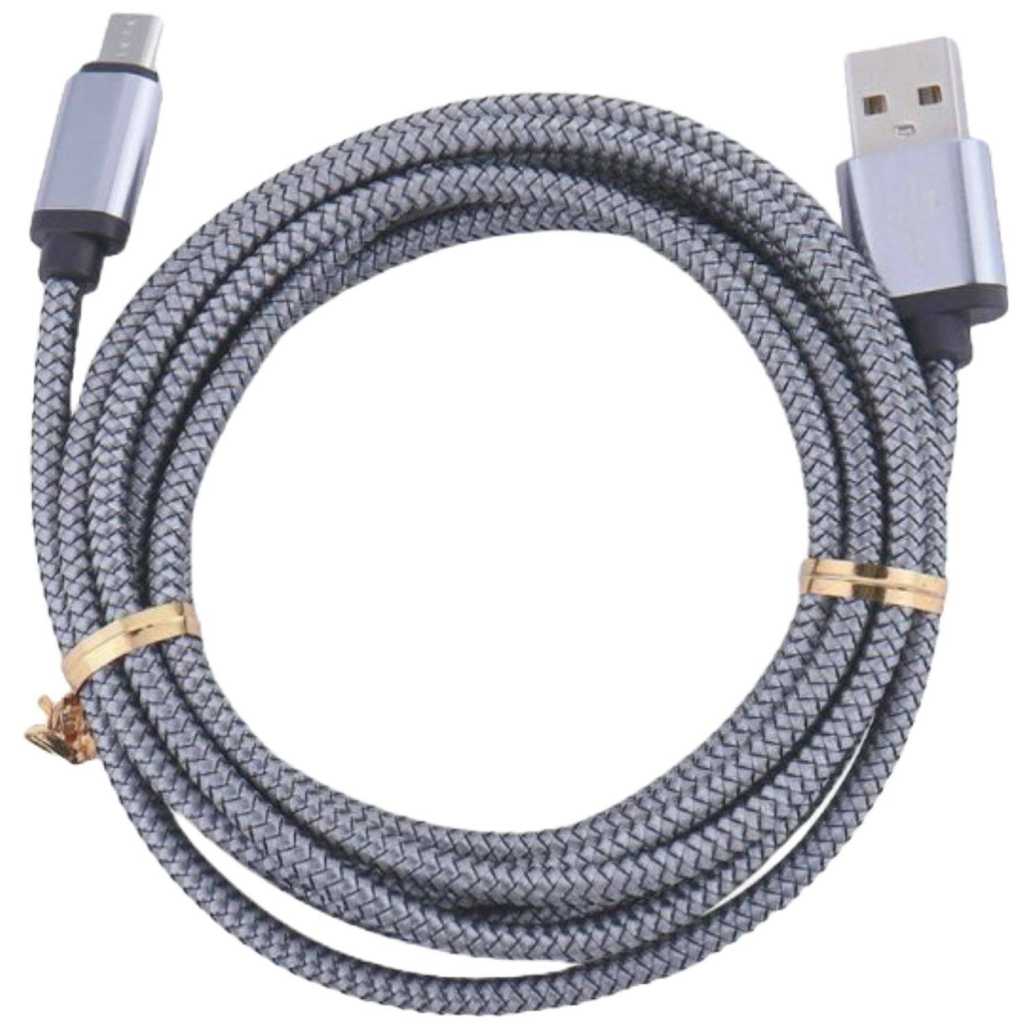 Left. Sanoxy - 1M / 3FT Micro USB Fast Charger Data Sync Cable Cord (Silver) - Silver.
