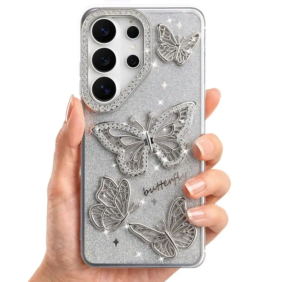 Galaxy Rhinestones UUCOVER Slim Clear Case for Samsung Galaxy S26 Ultra, 3D Bling ...