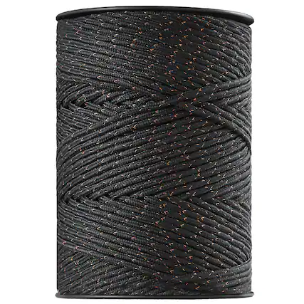 Front. VEVOR - Electric Fence Wire, 1000Ft 305M Portable Polywire, 1/4" Diameter 2 Copper Strands for Reliable Conductivity - Black.