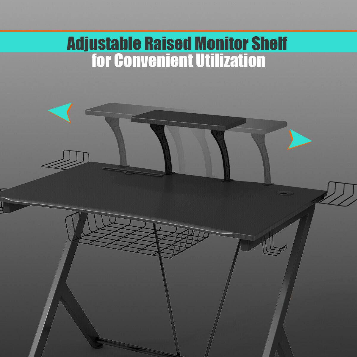 Adjustable Raised Monitor Shelf for Convenient Utilization