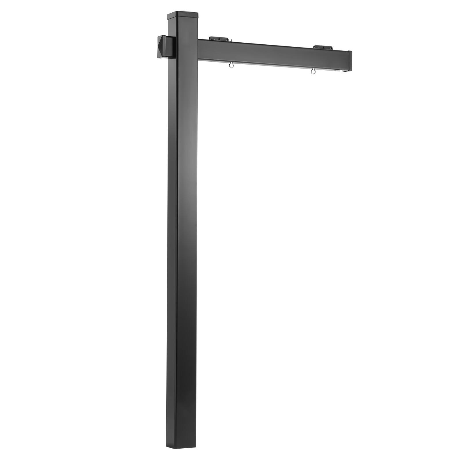 Alt View 5. VEVOR - Real Estate Sign Post, 6 ft Tall, PVC Realtor Yard Sign Holder with 36 in Arm Holds up to 24 in, Easy to Install - Black.