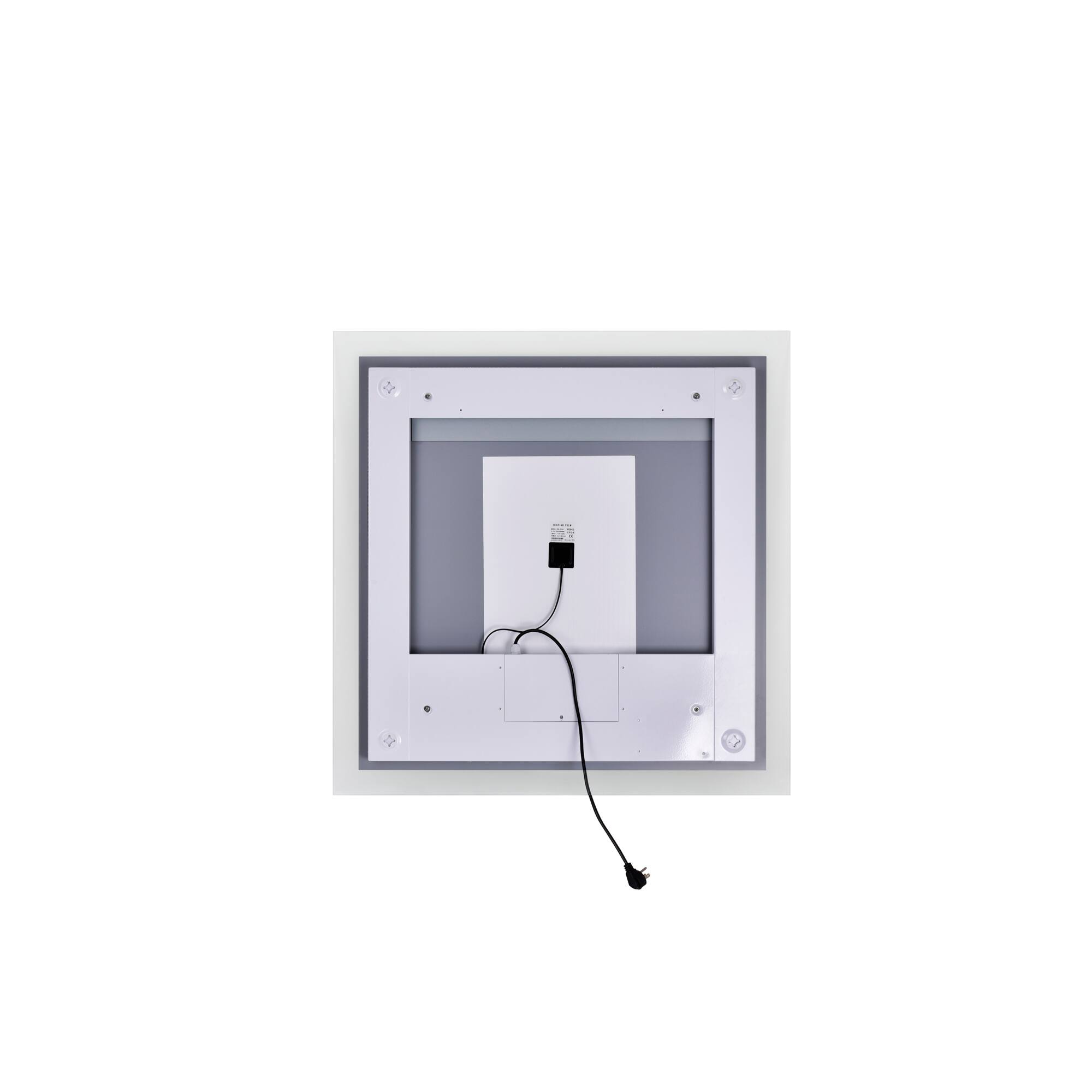 Back. CWI Lighting - Abigail Square Matte White LED 36 in. Mirror From our Abigail Collection - White.