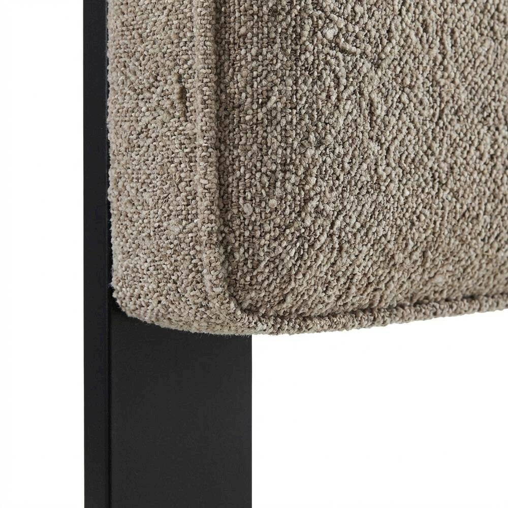 Alt View 1. FurniFact - Boucle Fabric King Headboard in Soft Neutral, Padded Upholstery, Durable Frame - Beige.