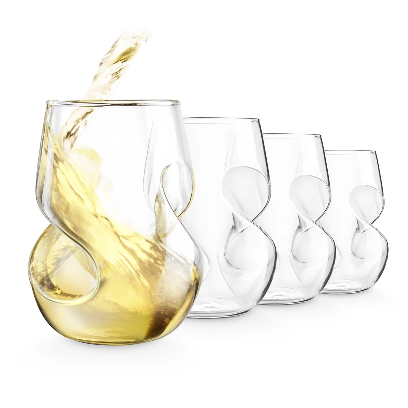 Final Touch - Conundrum White Wine Glasses, Set of 4 - Clear price history on PriceWatchPro