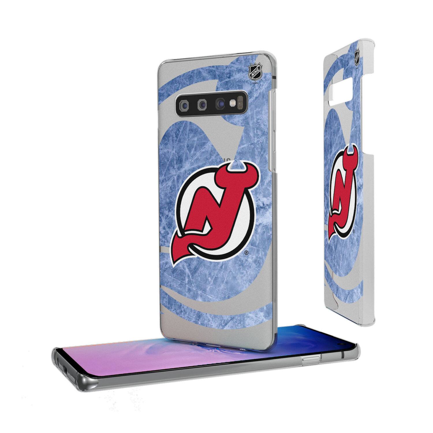 Alt View 3. Keyscaper - New Jersey Devils Galaxy Clear Ice Case - S25 Ultra - Multicolor.