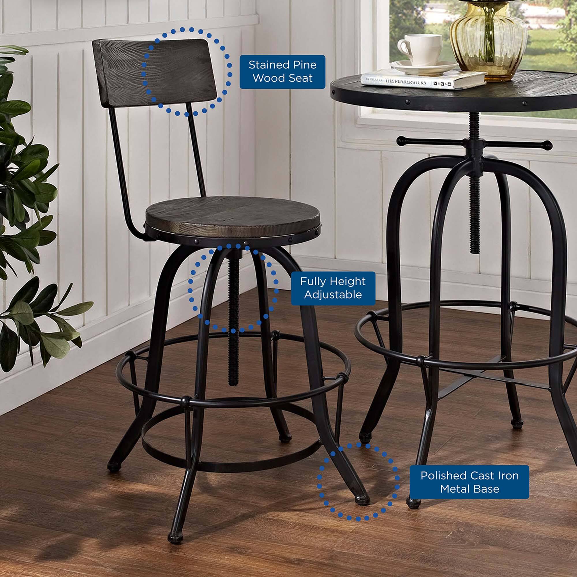 Rustic Wood Bar Stools