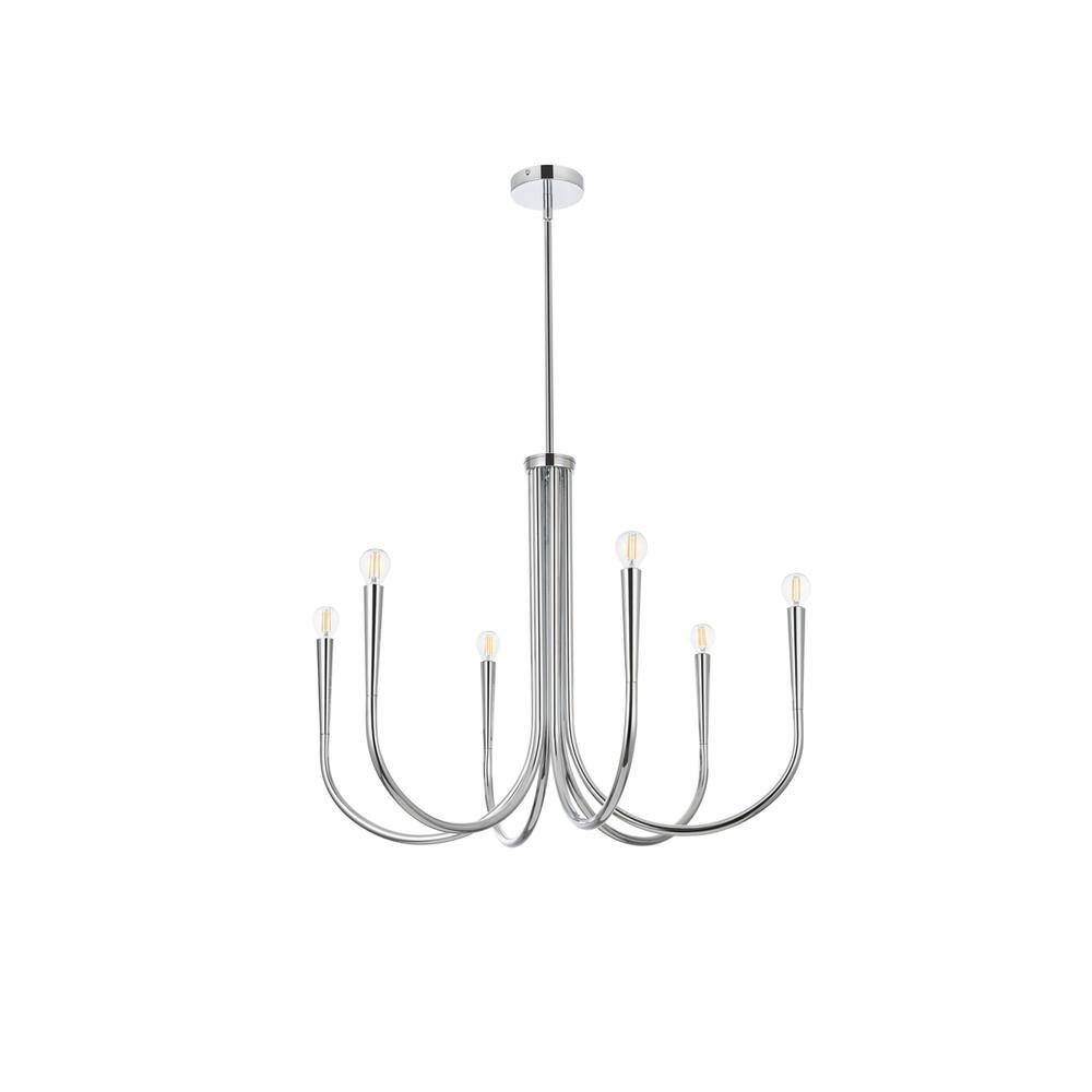 Left. Living District - Layne 30 inch chandelier in Chrome - Chrome.