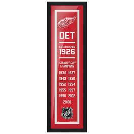 Mustang Drinkware - Detroit Red Wings 6" x 22" Empire Framed Artwork - Multicolor