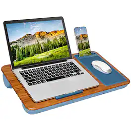 LapGear - Home Office Lap Desk - Espresso Blue