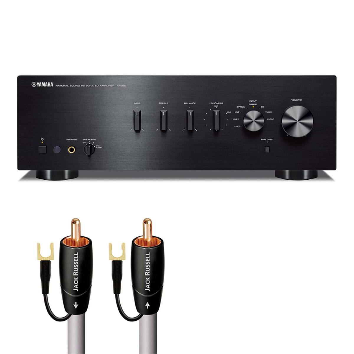 YAMAHA NATURAL SOUND INTEGRATED AMPLIFIER A-5501

BASS
TREBLE
BALANCE
LOUDNESS PLAT
INPUT COMURAL OPTICAL
00
VOLUME
30cll
UM
TUNER
UNIT
PHONO
CMJ
PHONES SPEAKERS OIN
PURE 
U
RUSSELL JACK
U
RUSSELL JACK