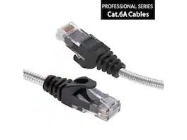 Nippon Labs - 7FT CAT6A Armored Anti-Rodent Slim Cable, 28AWG Gigabit LAN Ethernet
