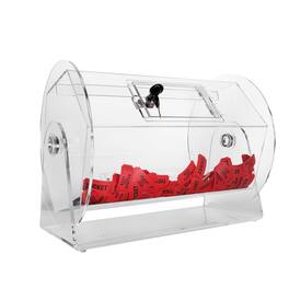 GSE Games & Sports Expert - Acrylic Raffle Drum, Raffle Ticket Spinning Cage for Tickets, Raffle Balls, Holds 5,000 Tickets