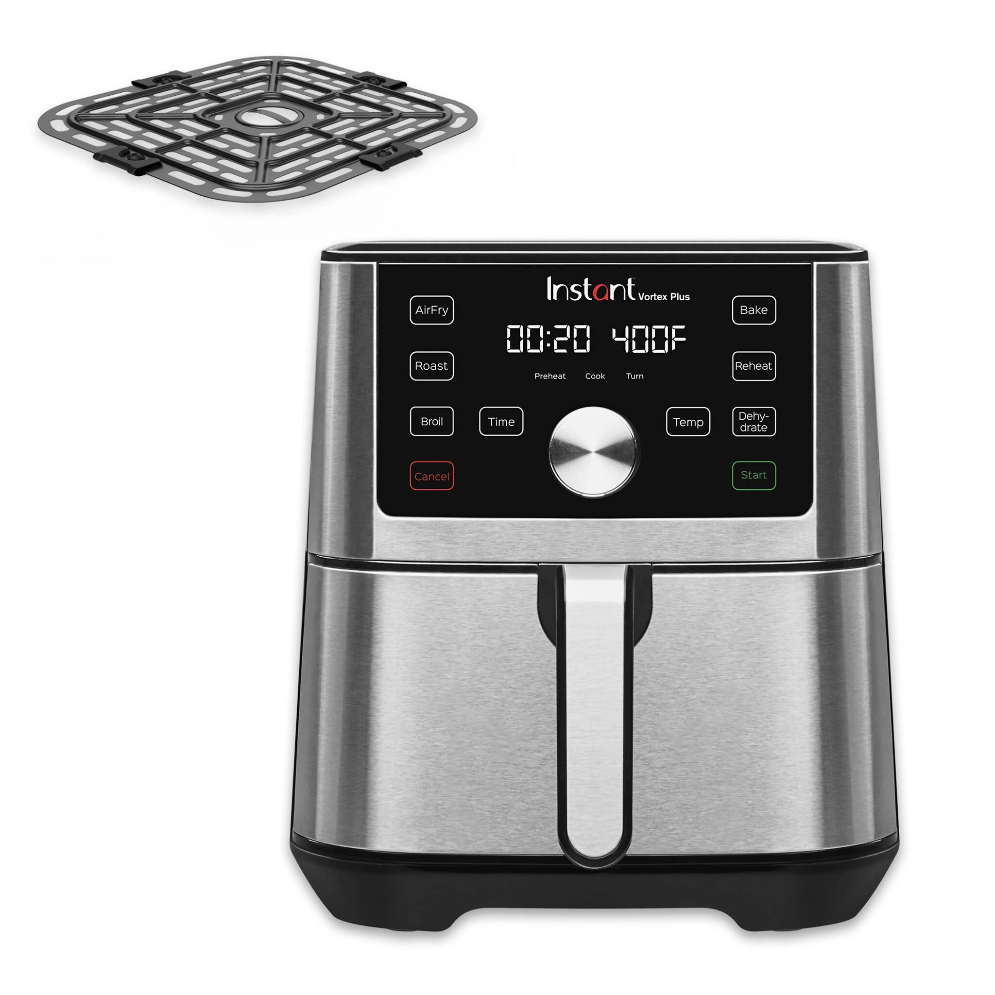 Left. Instant Pot - 4Qt Vortex 4 Plus Air Fryer - Silver.
