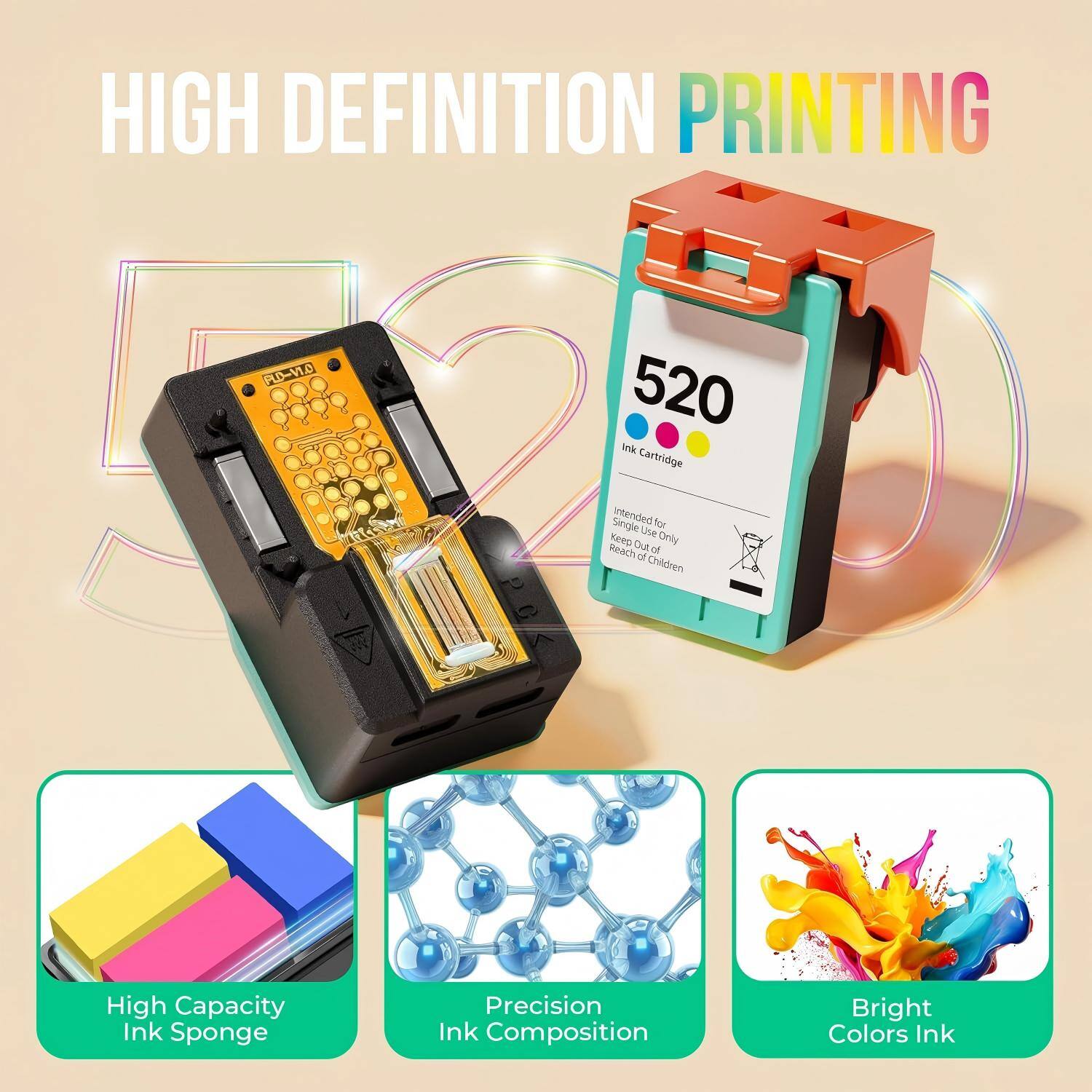 HIGH DEFINITION PRINTING

PD-VA 520 Ink Cartridge Single

Intended for use only. Keep out of reach of children.

High Capacity Ink Sponge
Precision Ink Composition
Bright Colors Ink