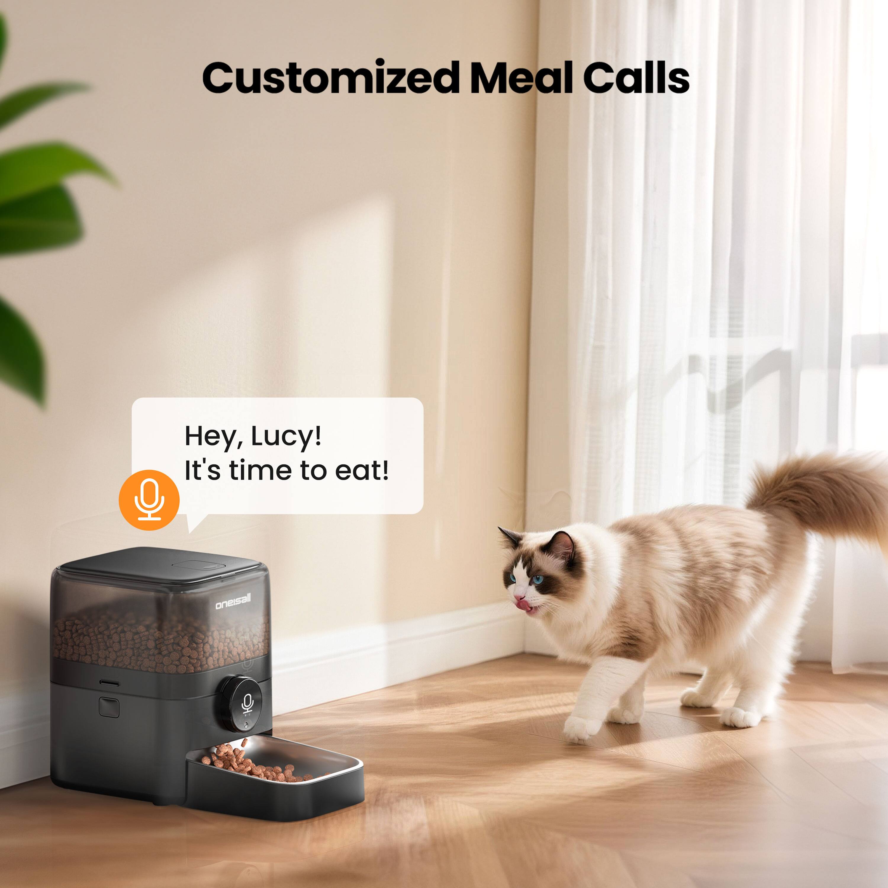 Customized Meal Calls

Hey, Lucy! It's time to eat!