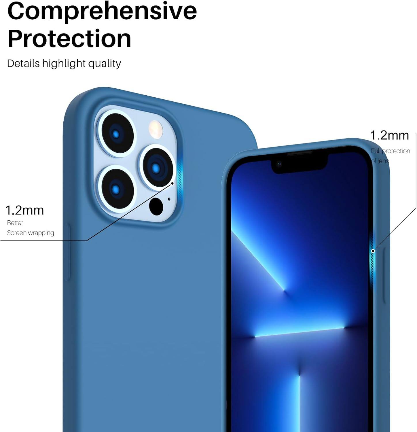 Comprehensive Protection Details highlight quality 1.2mm Full protection of lens 1.2mm Better Screen wrapping