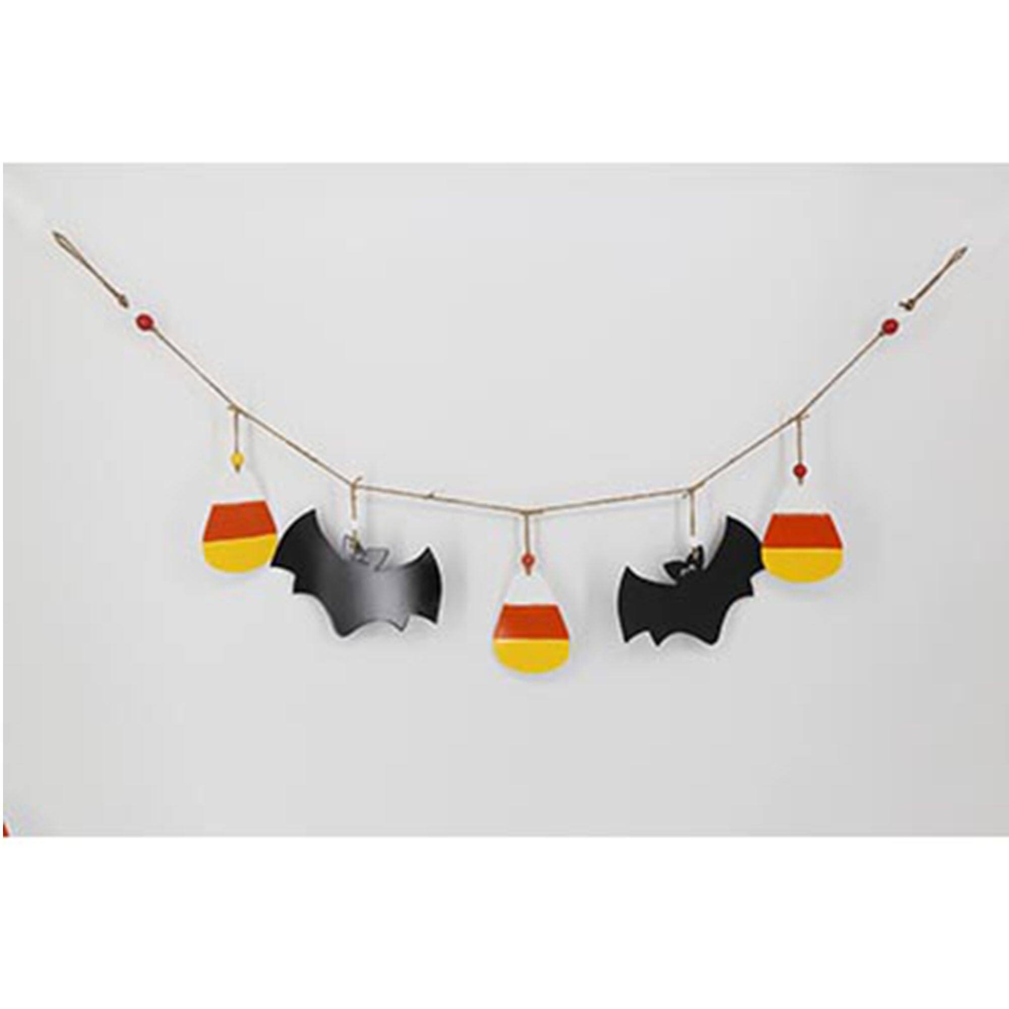 Alt View 2. Boyel Living - Set of 2 Halloween Garland with Bat Design for Wall and Mantle Decor - Black,Orange Multi.