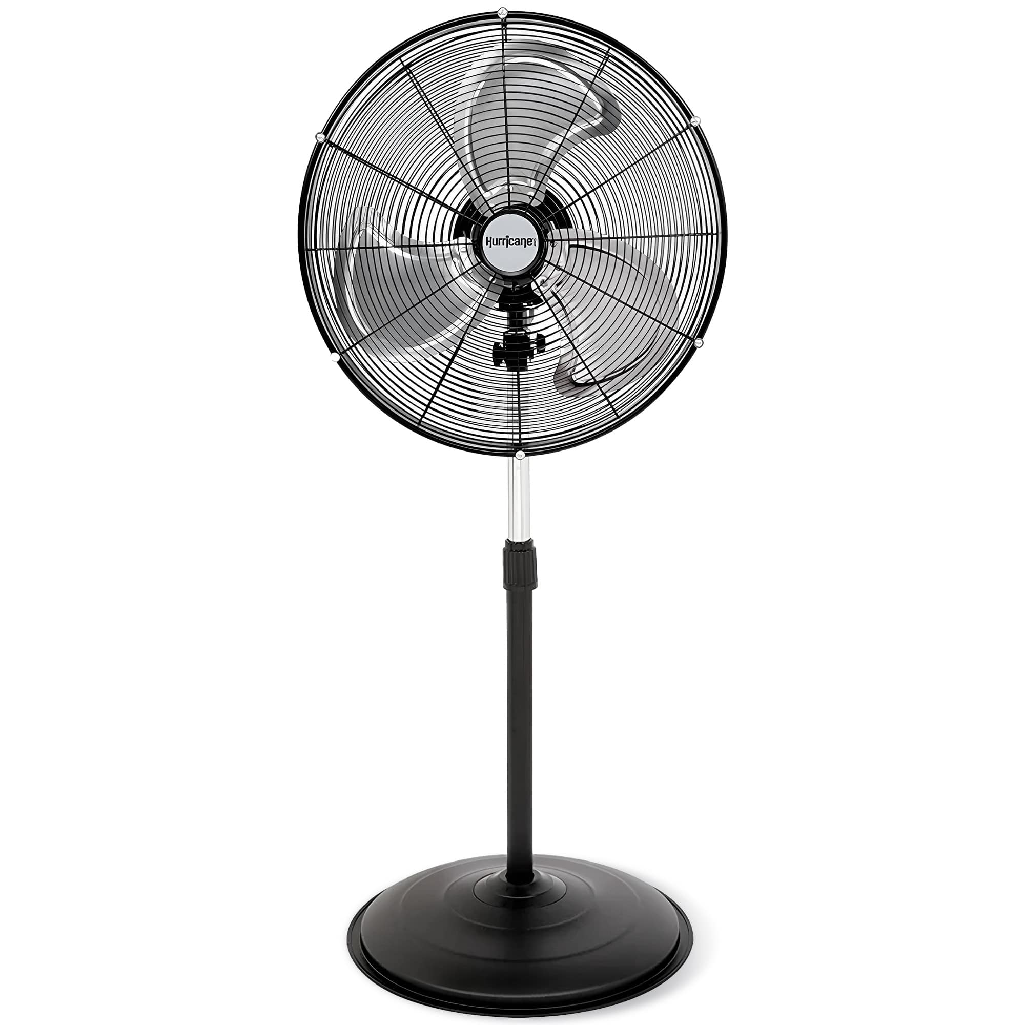 Hurricane - Pro Series 20 Inch High Velocity Oscillating Pedestal Stand Fan - Black