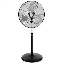 Hurricane - Pro Series 20 Inch High Velocity Oscillating Pedestal Stand Fan - Black