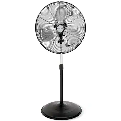 Front. Hurricane - Hurricane Pro Series 20 Inch High Velocity Oscillating Pedestal Stand Fan, Black - Black.
