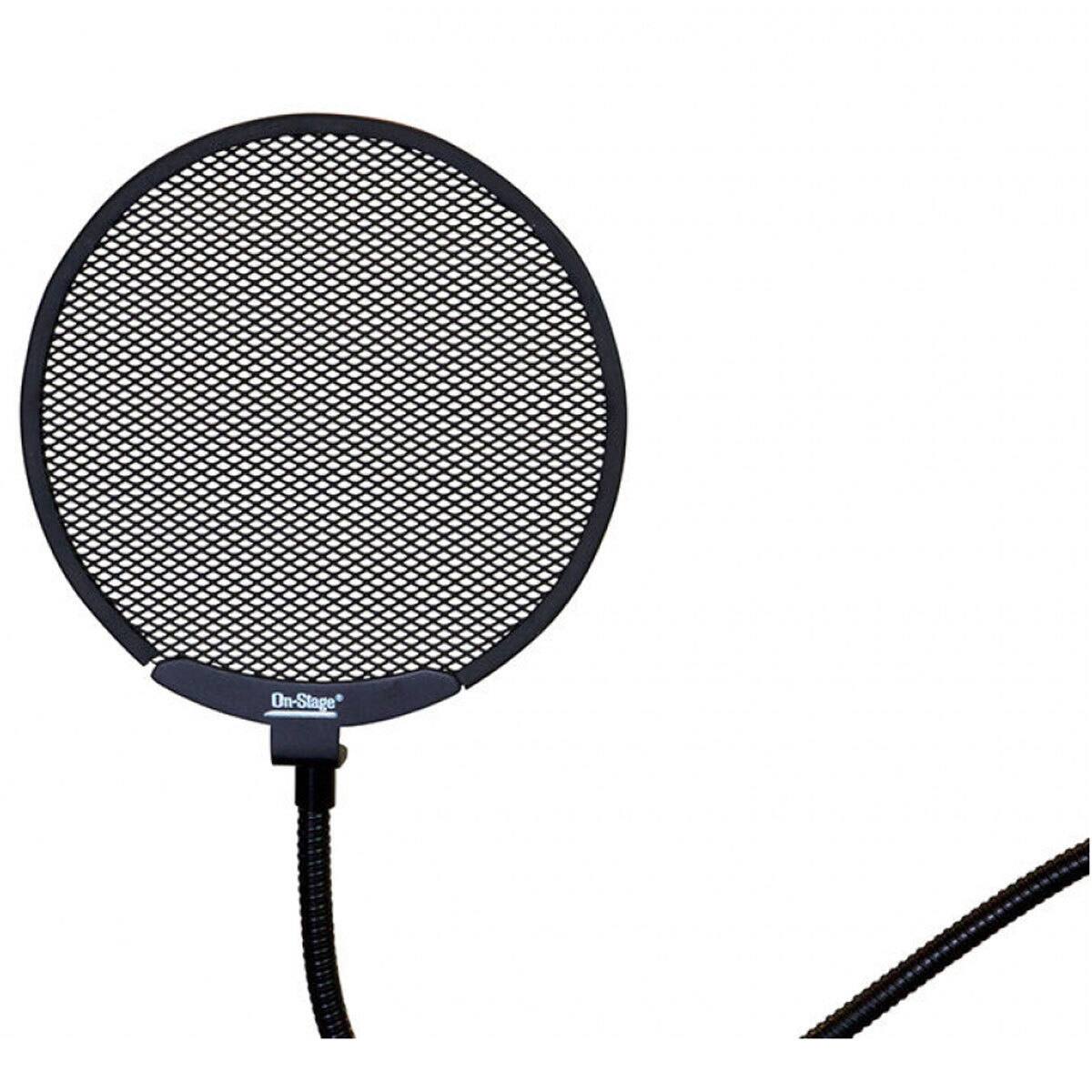 Alt View 7. On Stage Stands - On-Stage VLD360 10" LED Ring Light Kit - With VSM3000 Green Screen Kit with Lighting Stand, ASVSM5-B Metal Pop Blocker.