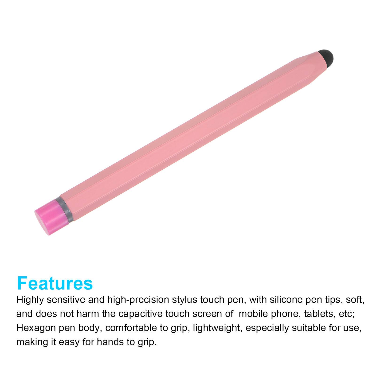 Features

Highly sensitive and high-precision stylus touch pen, with silicone pen tips, soft, and does not harm the capacitive touch screen of mobile phones, tablets, etc.; Hexagon pen body, comfortable to grip, lightweight, especially suitable for use, making it easy for hands to grip.