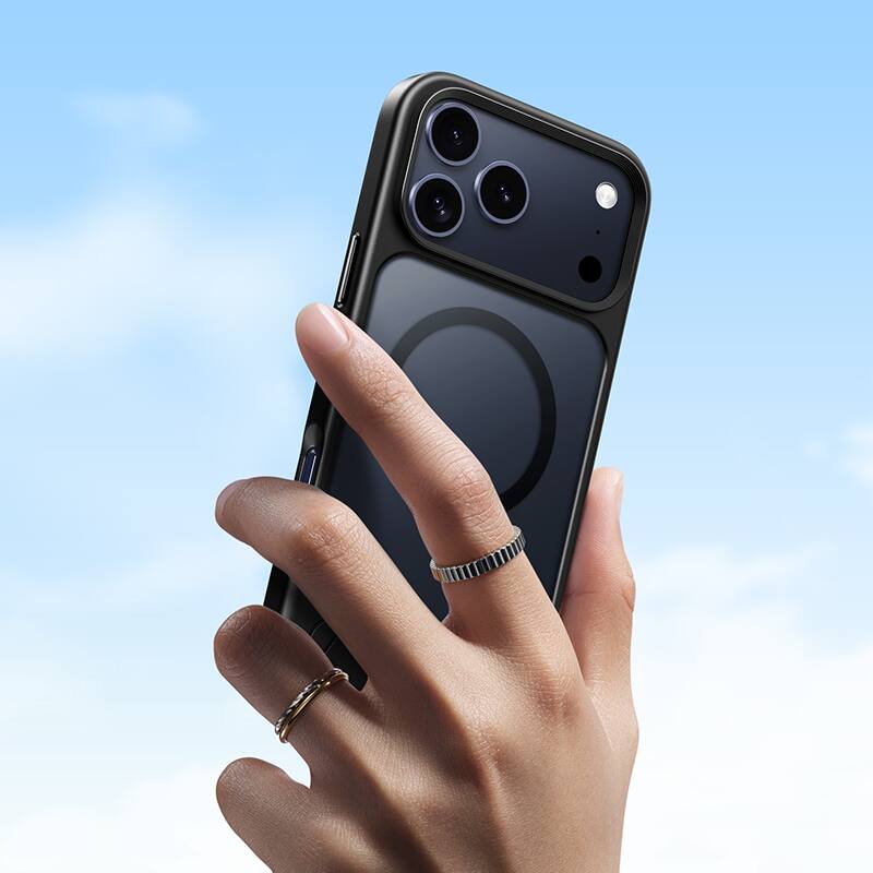 Alt View 4. hoco. - AS12 MagSafe Case with Kickstand for Apple iPhone 17 Pro - Black.