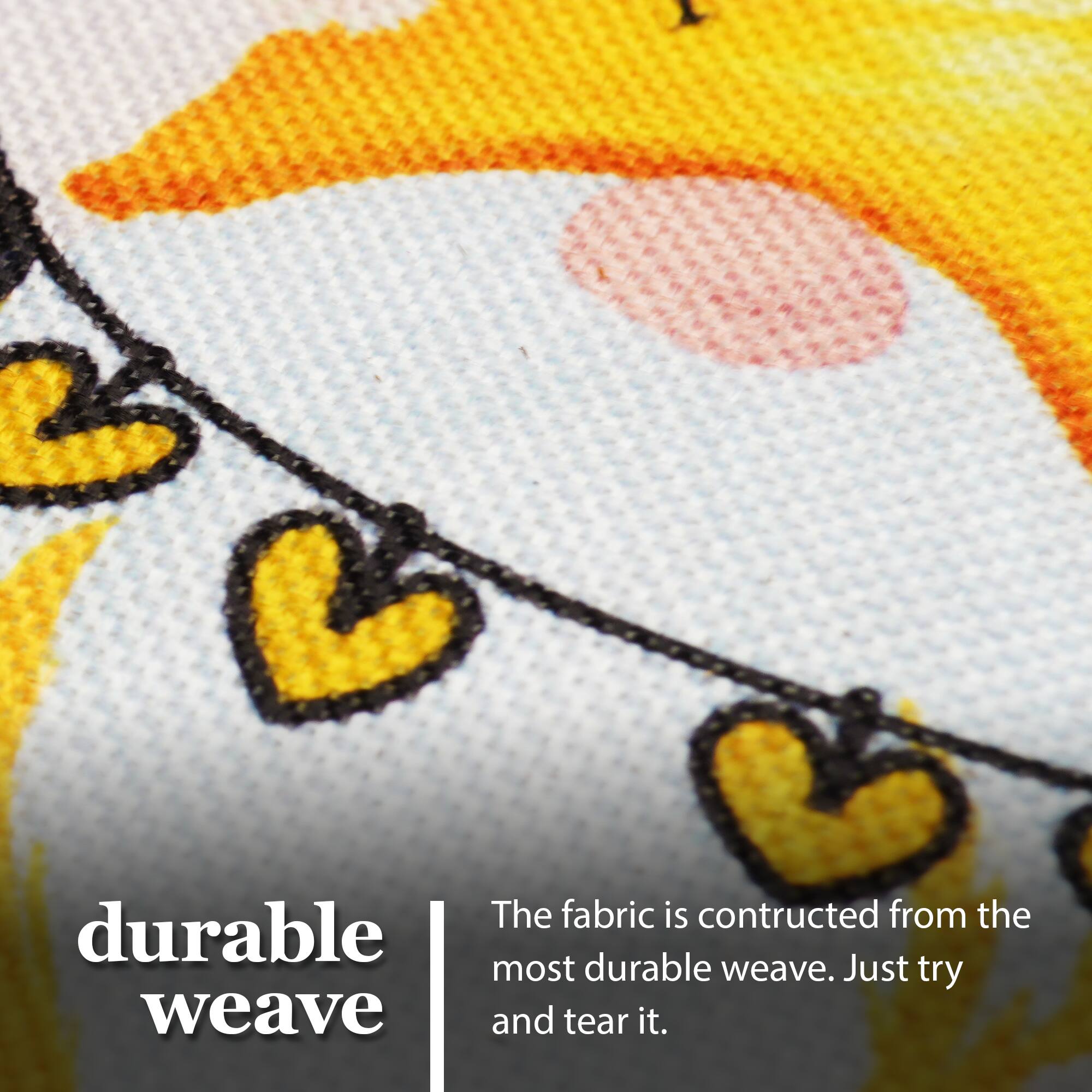 The fabric is constructed from the most durable weave. Just try and tear it.