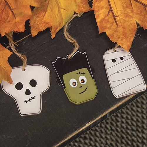 Angle. BreeBe - 3/Set Halloween Monster Friends Ornaments - Multi.