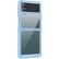 Angle. SaharaCase - Hybrid-Flex Hard Shell Case for Samsung Galaxy Z Flip4 - Clear/Sky Blue.