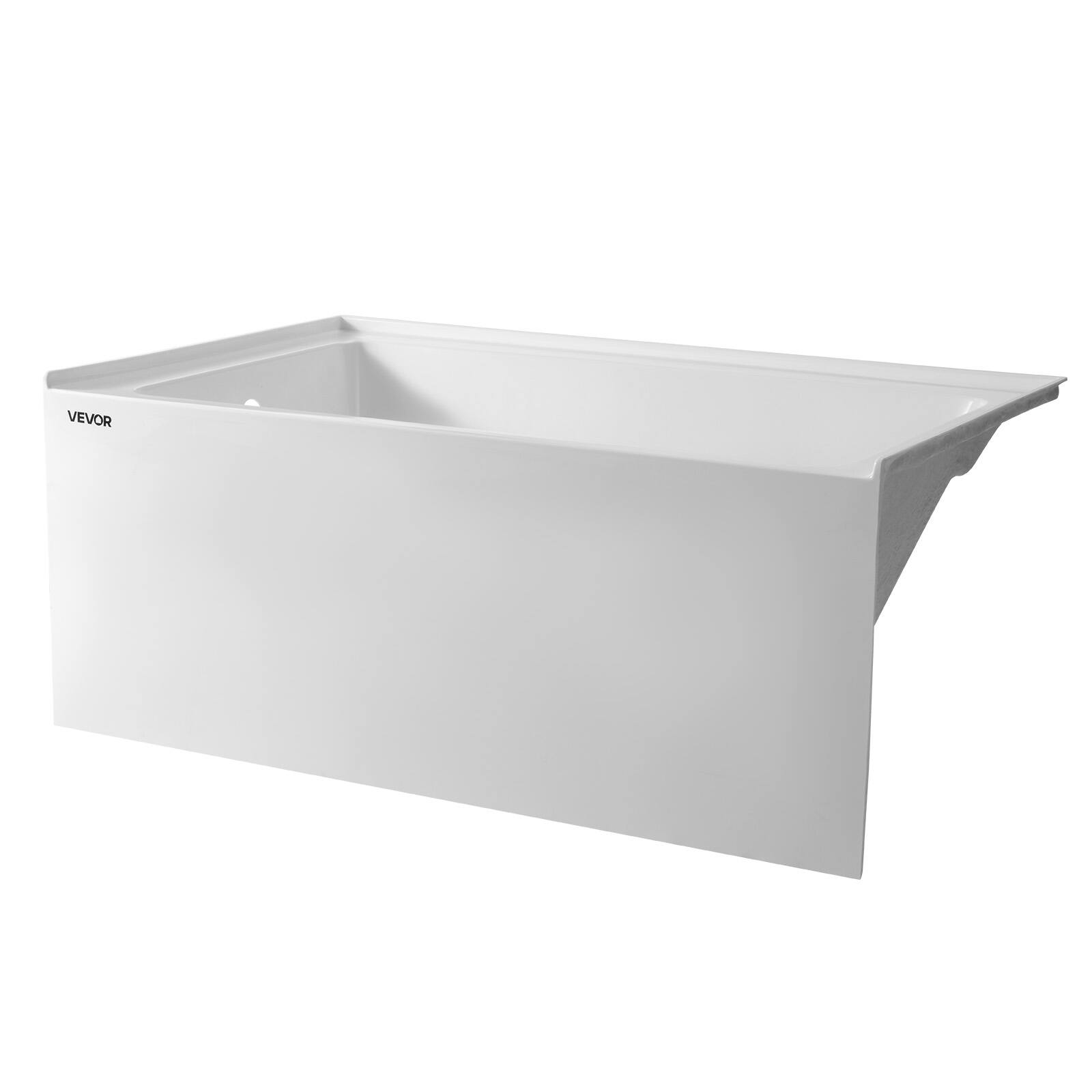 Alt View 5. VEVOR - Alcove Bathtub, 48" x 30" Contemporary Alcove Acrylic Bathtub, Soaking Bath Tub with Left Hand Drain and Overflow Hole - White.