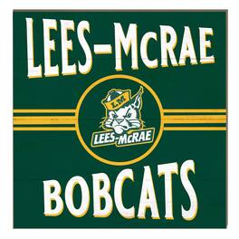 Jardine - Lees-McRae Bobcats 10" x 10" Retro Team Sign - Green