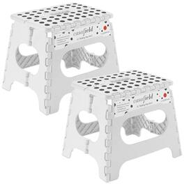 Casafield - Folding Step Stools with Handle (Set of 2) - White