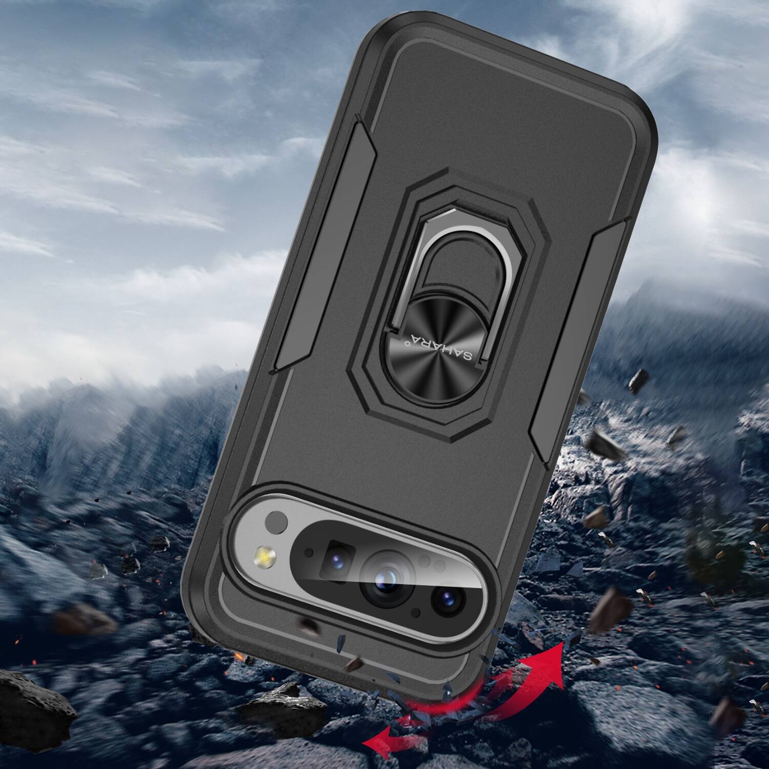 Alt View 15. SaharaCase - Raider Series Heavy-Duty Case for Google Pixel 9 Pro XL - Scorpion Black.