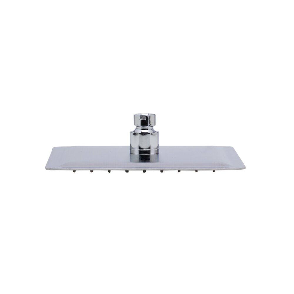 Alt View 1. Alfi - Solid Brushed Stainless Steel 8" Square Ultra Thin Rain Shower Head - Stainless Steel.
