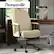 Angle. Thomasville - Upton Bonded Leather Office Chair - Cream.