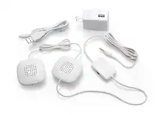 Front. Sound Oasis - Amplified pillow speakers with 2 ultra-thin hi-fi stereo speakers, volume control, great for music, sleep & tinnitus rel - White.